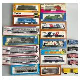 Engines, Passengers Cars, Hopper, Caboose.