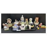 Tea Pot Trinkets, Lefton Music Boxes, Figurines.