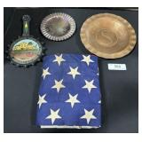 Valley Forge American Flag, Copper Dish, Trivet.
