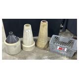 Stoneware 3-Gallon Jug, 2 Pedestals, Pepsi.