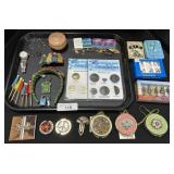 Sterling Silver Rings, Compacts, Pins, Matchbooks.