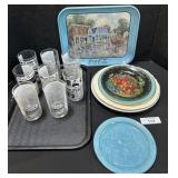 Coca-Cola Serving Tray, News Paper Tumbler.