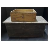 Primitive Wooden Box & Drawer.
