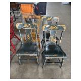 (4) Hand Painted by Stack Side Chairs
