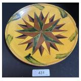 Breininger Pottery PA Redware Star Plate.