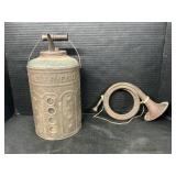 The Friend Glass Oil Can & Post Horn.