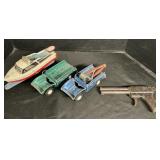 Squirt-O-Matic, Gilbert Trucks, Litho Toy Boat.