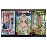 3 Vintage NOS 90s Barbie Dolls.