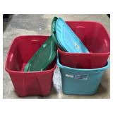 3 Storage Totes w/ Lids.