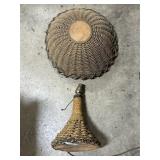 Primitive Wicker Weave Table Lamp.