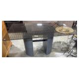 Vtg Modern Double Pedestal Dining Table.