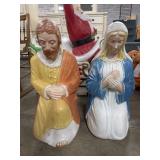 Mary & Joseph Religious Blow Molds.