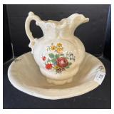 Vintage Floral Pitcher & Basin.