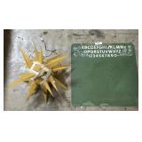Lighted Moravian Star & Childï¿½s Chalkboard.