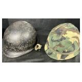 WWII &1980s Military Army Helmets.