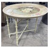 Vtg Italian Style Tole Tray Table.