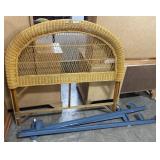 Vtg Wicker Head Board & BedFrame.