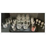 Airplane Goblets, EAPG Glass, Shot Glasses.
