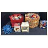 Various Vintage Christmas Ornaments.