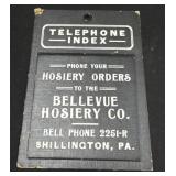 Advertising Shillington, PA Telephone Index.