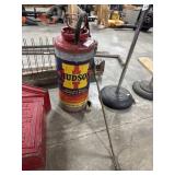 Vtg Hudson Sprayer & Advertisment Signage.
