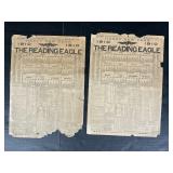 Pair Of The Reading Eagle 1910 Calendars.