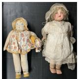 Open Mouth Bride & Cloth Stuffed Dolls.