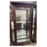Beautifully Carved Mahogany Curio Cabinet.