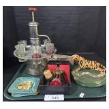 Cork Remover, Beverage Dispenser, Ashtray.