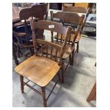 (3) Maple Spindle Chairs.