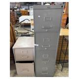 (2) Pressed Steel Filing Cabinets.