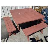 Wooden Picnic Table.
