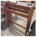 Traditional Style Oak Quilt Rack.