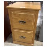 Blonde Oak Filing Cabinet.