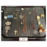 Sterling Silver Brooches, Costume Jewelry.