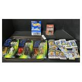 NOS Star Wars Action Figures, Disney Pins.