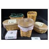 Longaberger Baskets & Tie On Accessories.
