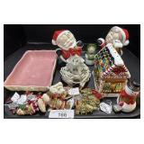 Christmas Ornaments, Santa Figures, Gingerbread