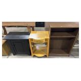 Vtg Bookshelf & End Tables.