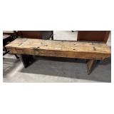 Primitive Pine Farmhouse Style Bench.