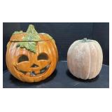 Jack O Lantern Light & Faux Pumpkin.