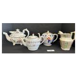 Staffordshire Pearlware, Gaudy Welsh Tea Pots.