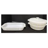 3 Anchor Hocking Casserole Dishes.