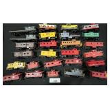 Train Cars, Box Cars, Maintenance Cars, Cabooses.