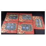 5 Boxes Of Glass Christmas Ornaments.