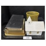 Bibles, Church Light, Vase.