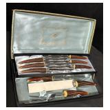 Sheffield Stag Handle Serving Knife Set.