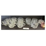 EAPG & Pressed Glass Cups, Blown Glass Vase.