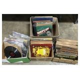 Antique Victor Victrola Records.