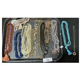 Beaded Glass Necklaces, Costume Jewelry.